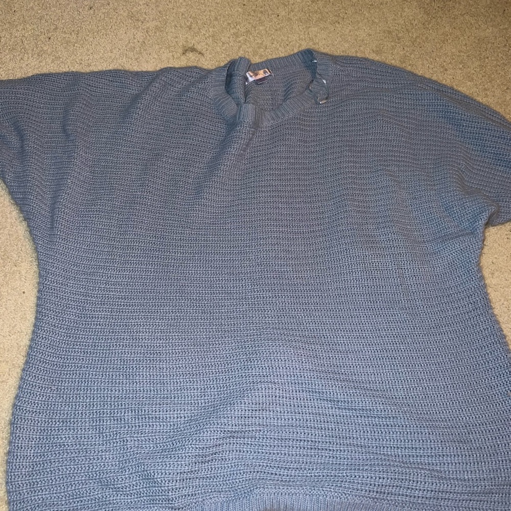 Blue sweater!